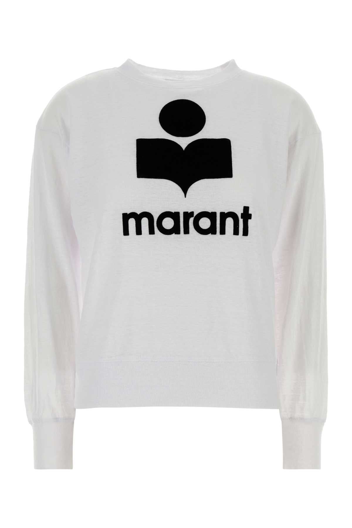 Isabel Marant Etoile Women White Linen Klowia T-Shirt ISABEL MARANT ETOILE