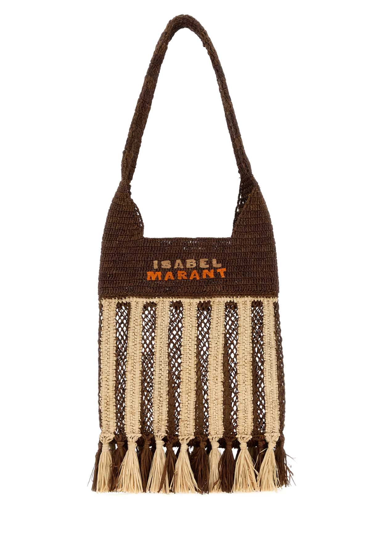 Isabel Marant Women Embroidered Raffia Praia Shoulder Bag ISABEL MARANT