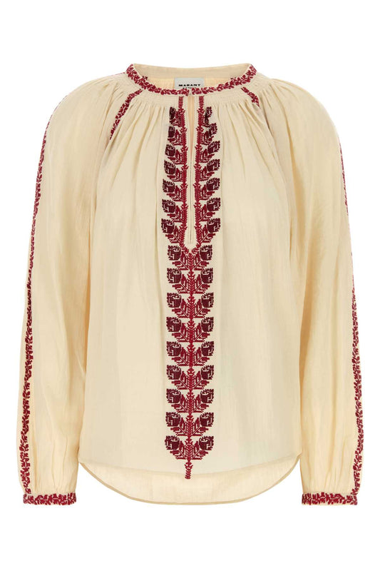 Isabel Marant Etoile Women Ivory Cotton Lena Blouse ISABEL MARANT ETOILE