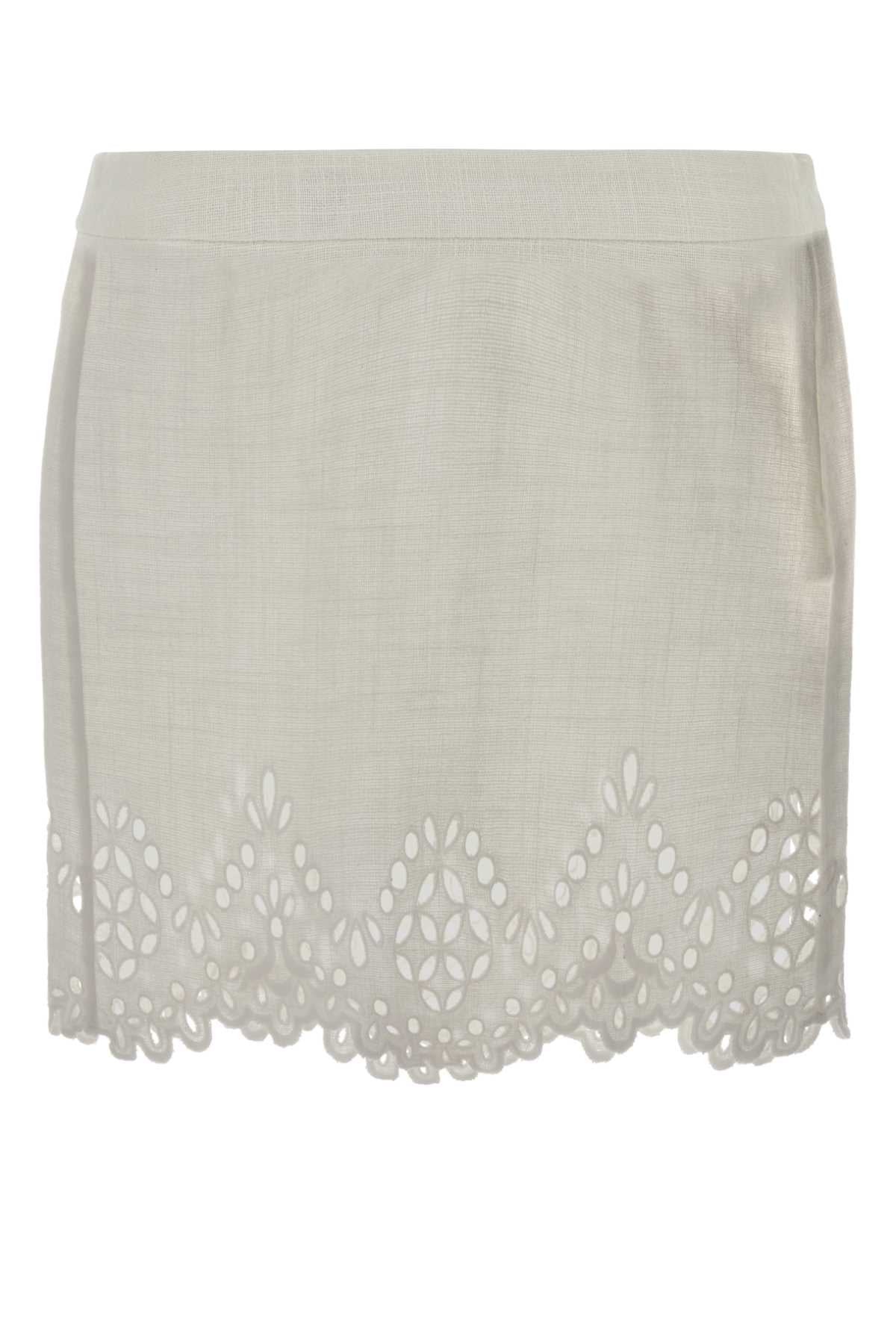 Isabel Marant Etoile Women White Cotton Blouma Mini Skirt ISABEL MARANT ETOILE