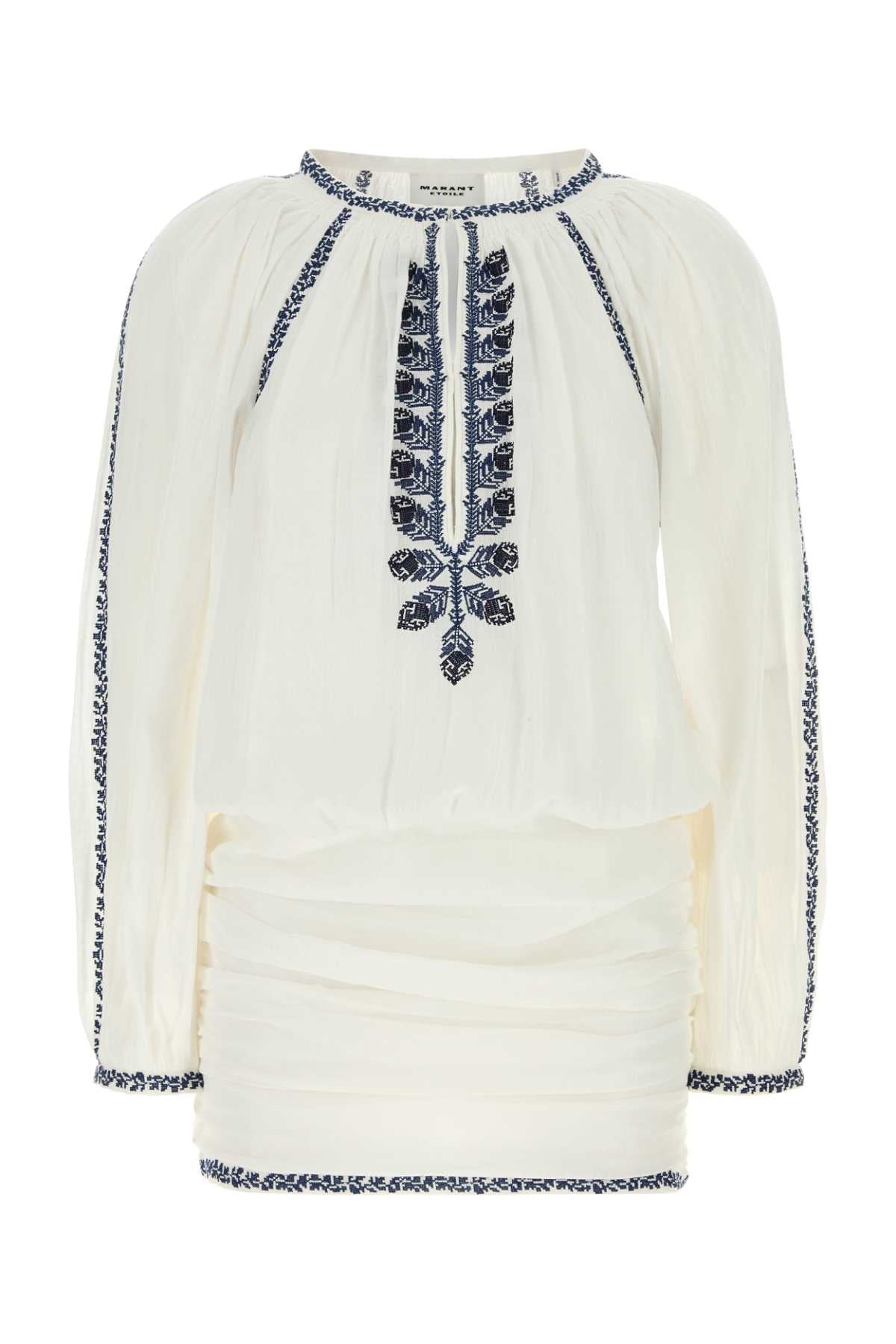 Isabel Marant Etoile Women White Cotton Ludy Mini Dress ISABEL MARANT ETOILE