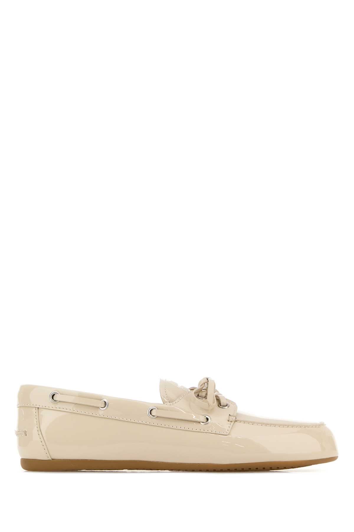 Miu Miu Women Ivory Leather Loafers MIU MIU