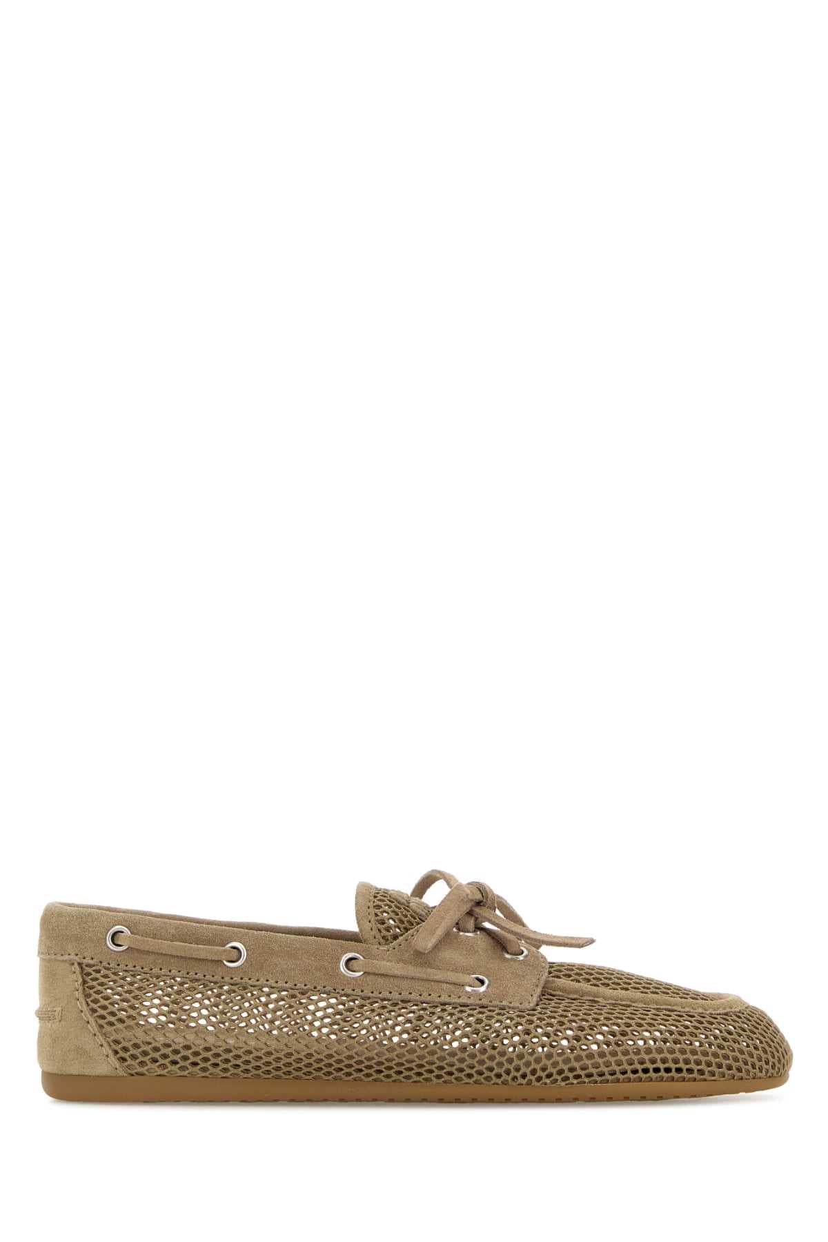 Miu Miu Women Cappuccino Mesh Loafers MIU MIU