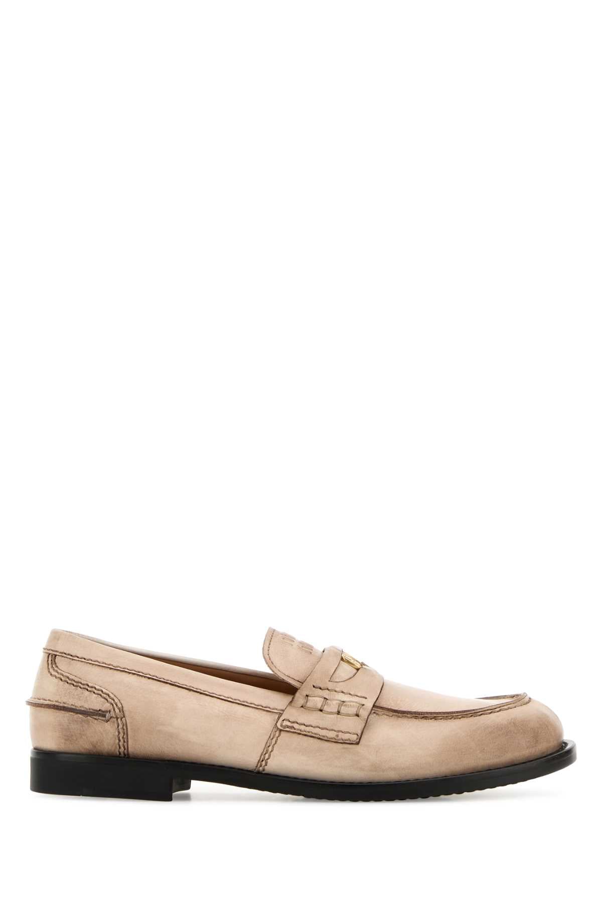 Miu Miu Women Sand Leather Loafers MIU MIU