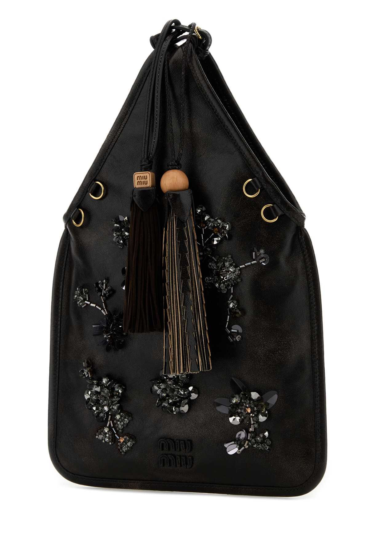 Miu Miu Women Black Nappa Leather Handbag MIU MIU