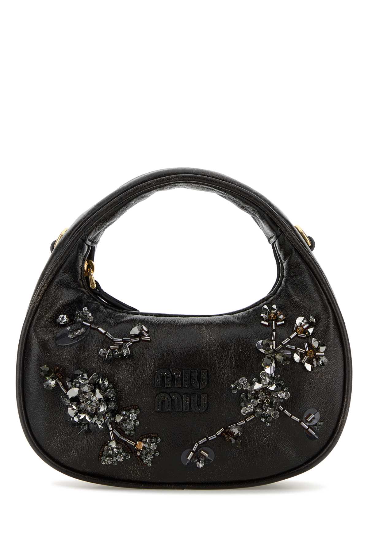 Miu Miu Women Dark Brown Nappa Leather Handbag MIU MIU