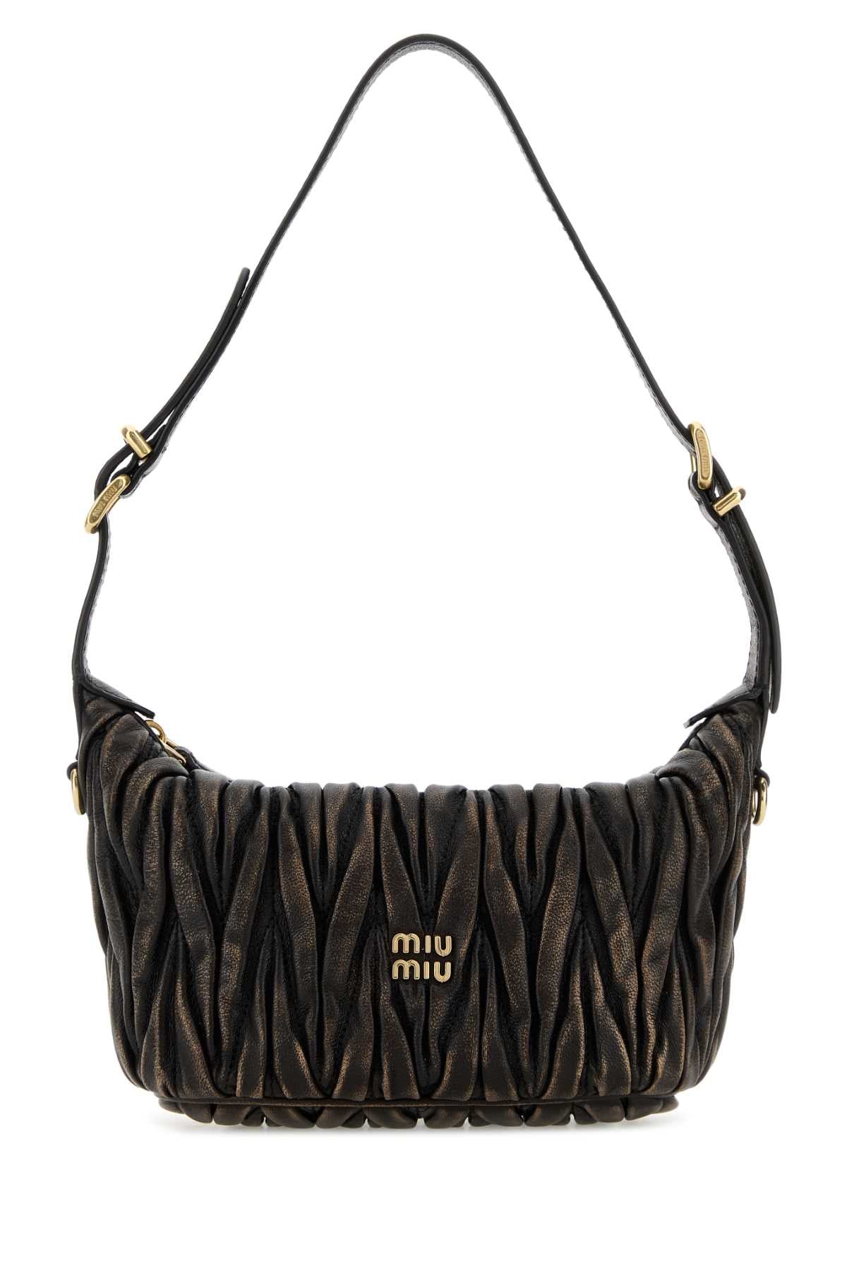 Miu Miu Women Dark Brown Leather Handbag MIU MIU