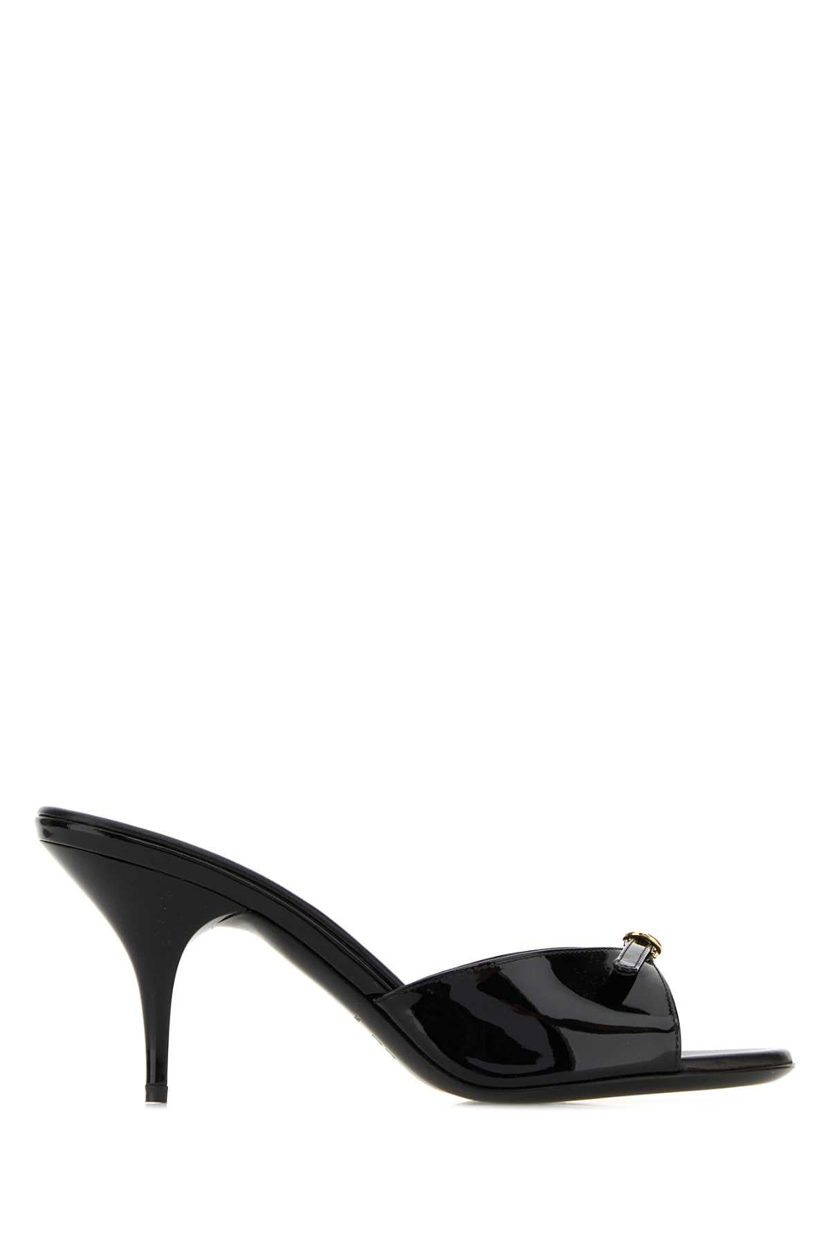 Miu Miu Women Black Leather Mules MIU MIU