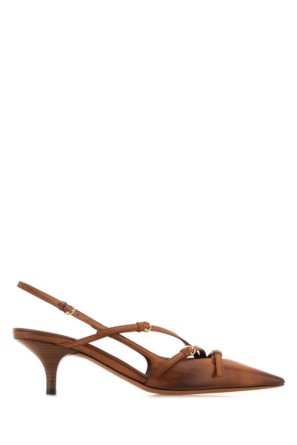 Miu Miu Women Camel Leather Pumps MIU MIU