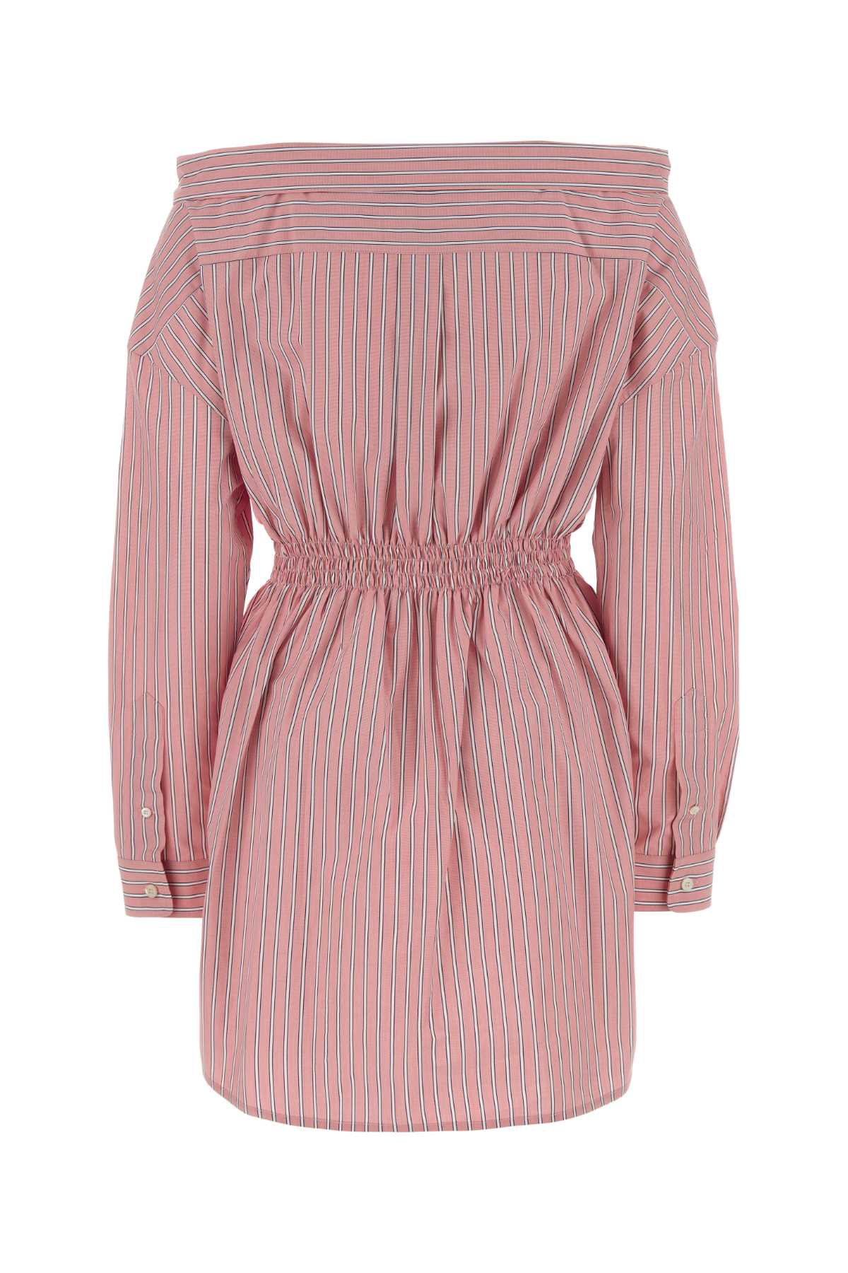 Miu Miu Women Embroidered Poplin Shirt Dress