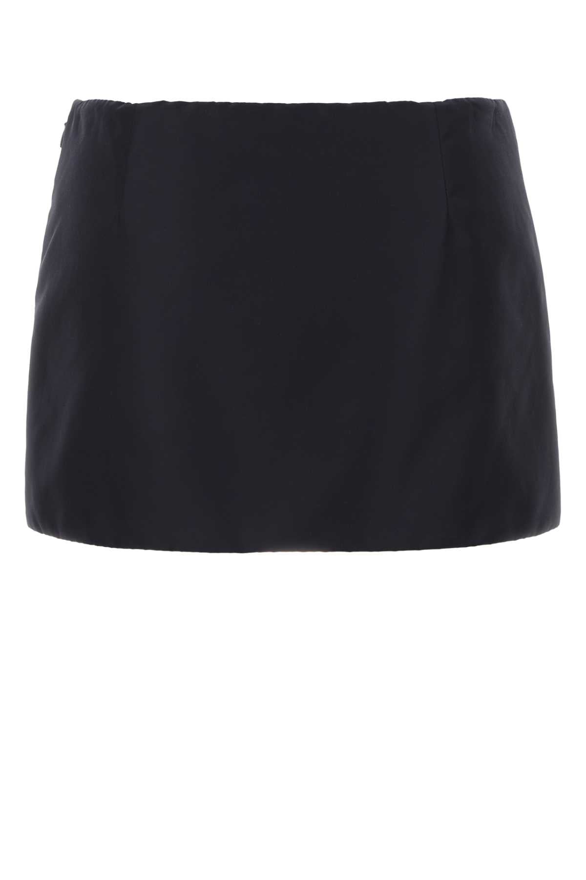 Miu Miu Women Navy Blue Nylon Mini Skirt MIU MIU