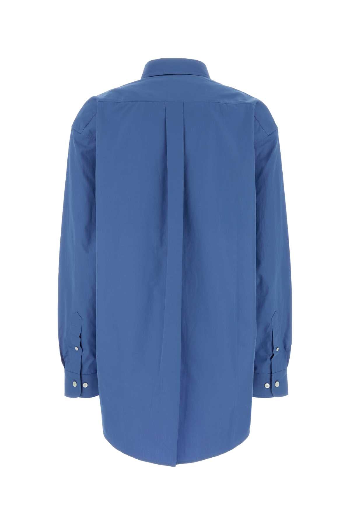 Miu Miu Women Cerulean Poplin Oversize Shirt MIU MIU