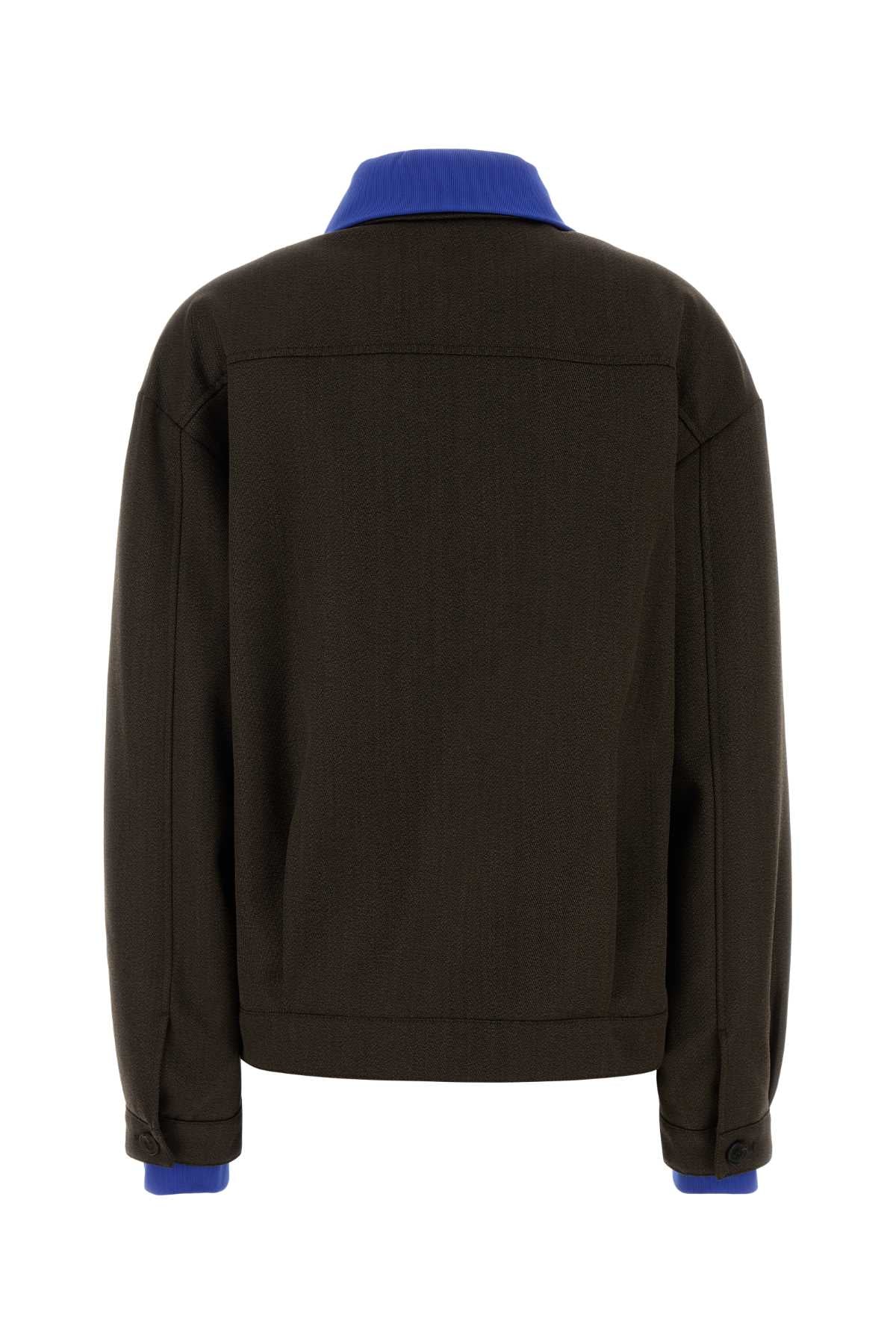 Miu Miu Women Dark Brown Wool Jacket MIU MIU