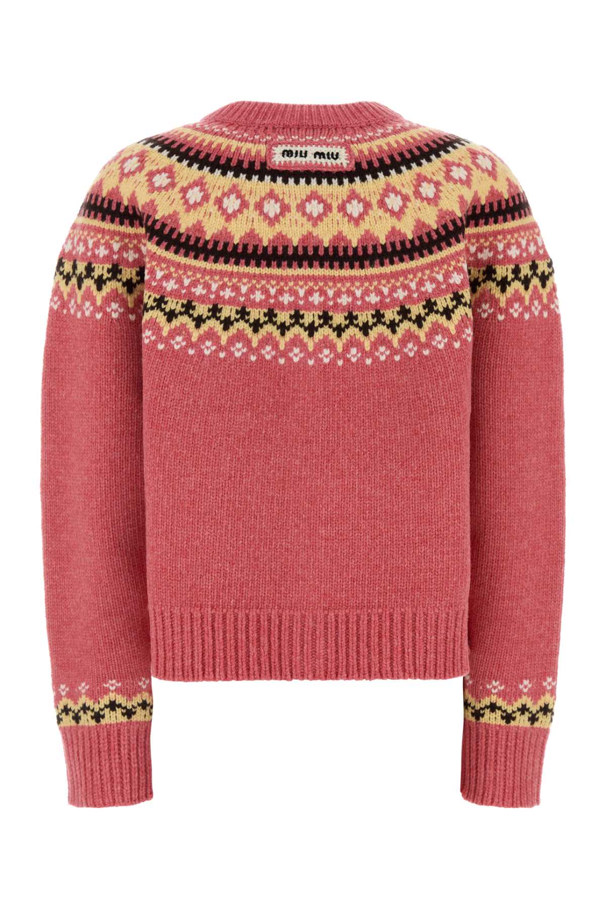 Miu Miu Women Dark Pink Wool Oversize Cardigan MIU MIU