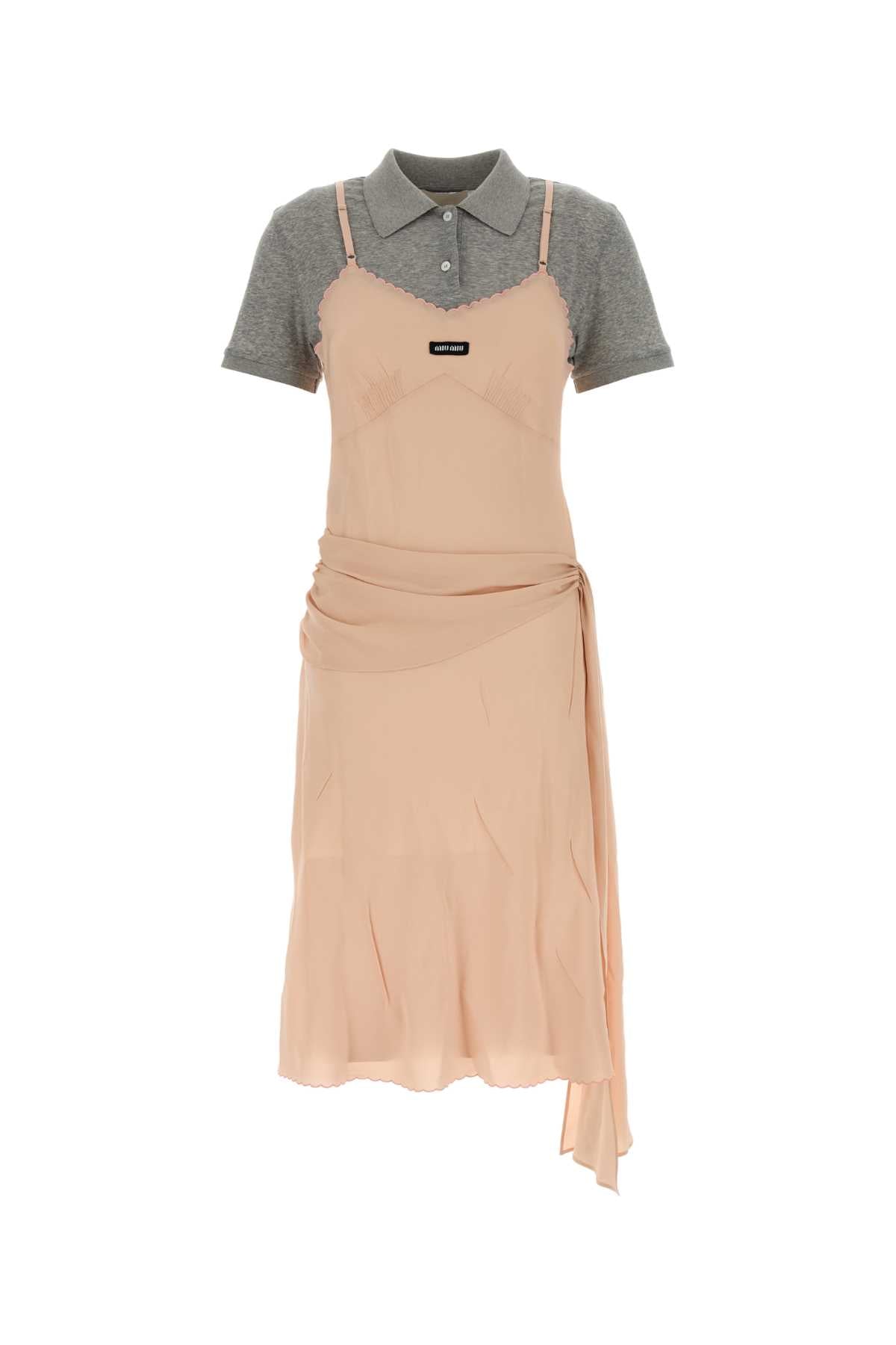 Miu Miu Women Pink Silk Dress MIU MIU