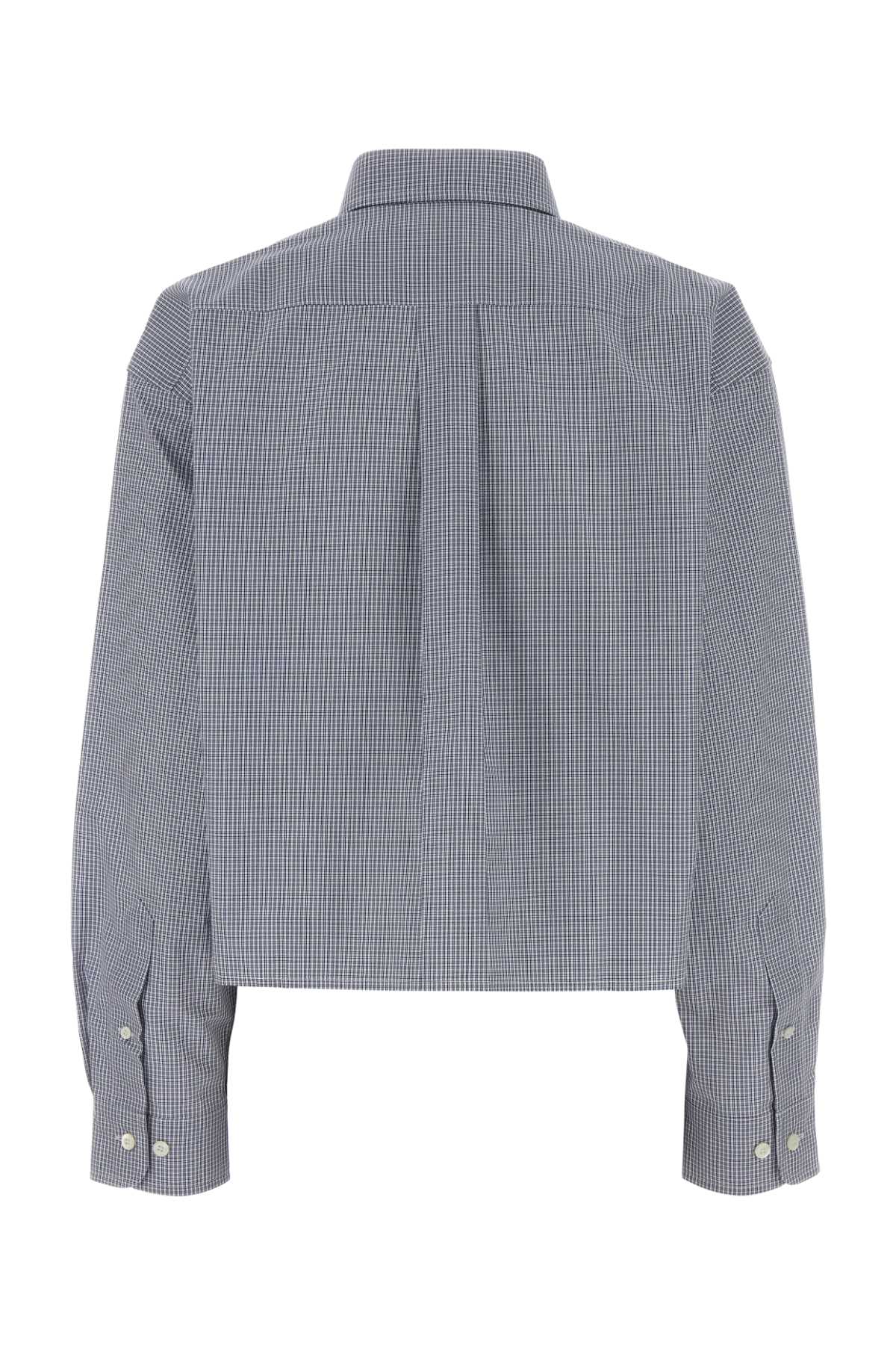 Miu Miu Women Embroidered Poplin Oversize Shirt MIU MIU