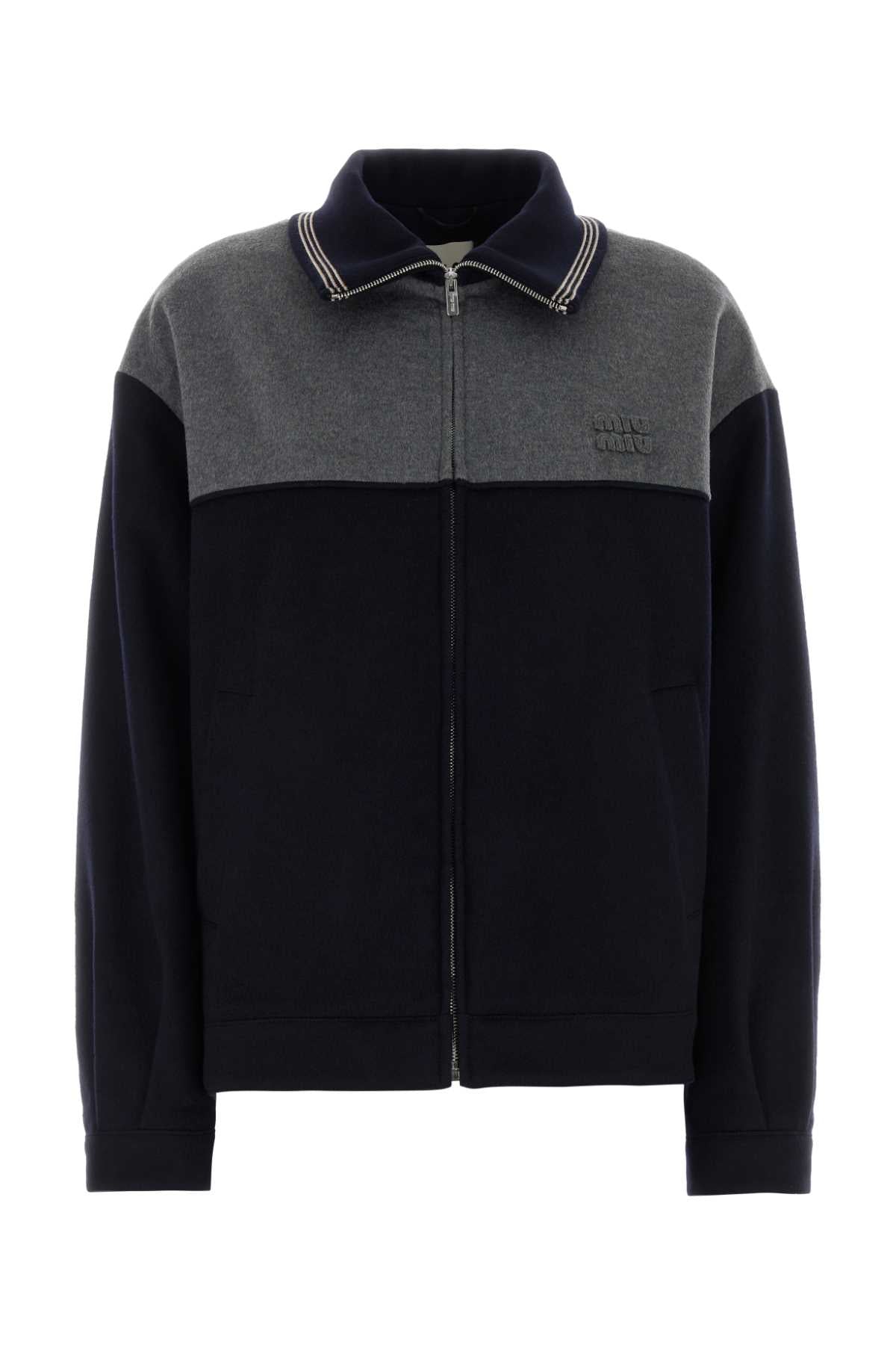 Miu Miu Women Two-Tone Velour Jacket MIU MIU