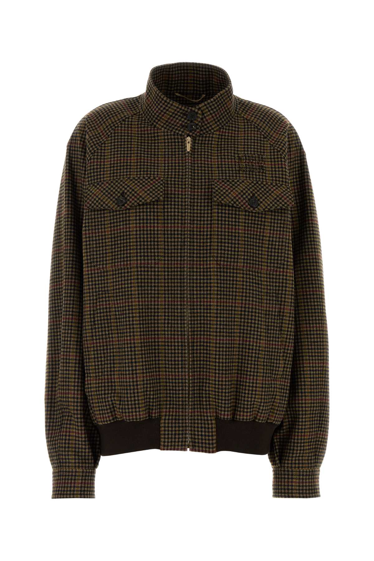 Miu Miu Women Embroidered Wool Jacket MIU MIU
