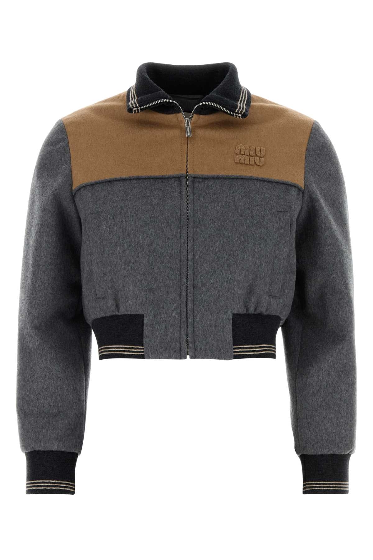 Miu Miu Women Two-Tone Velour Jacket MIU MIU