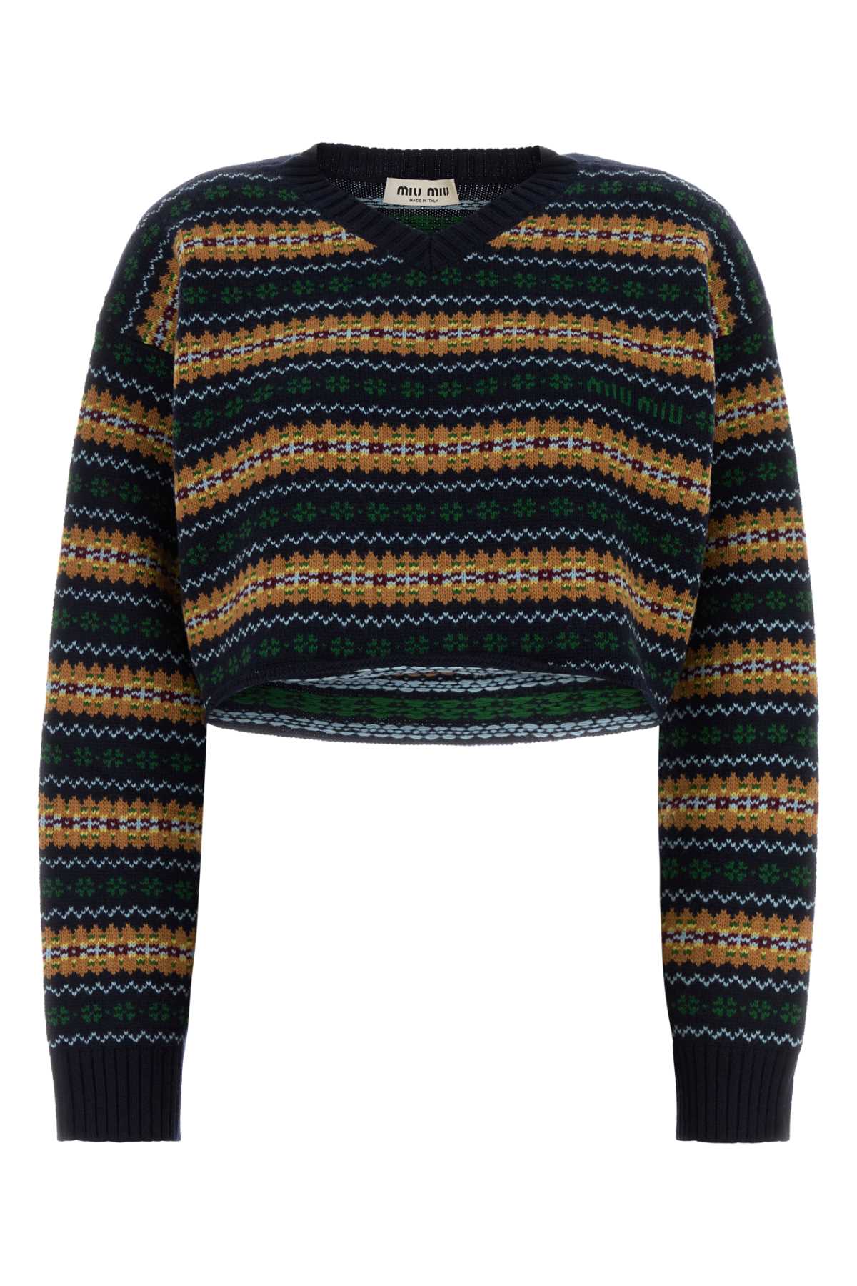 Miu Miu Women Embroidered Wool Sweater MIU MIU