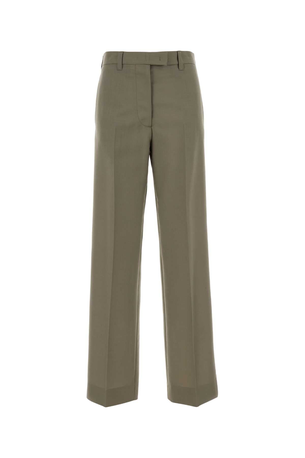 Miu Miu Women Sage Green Mohair Blend Palazzo Pant MIU MIU