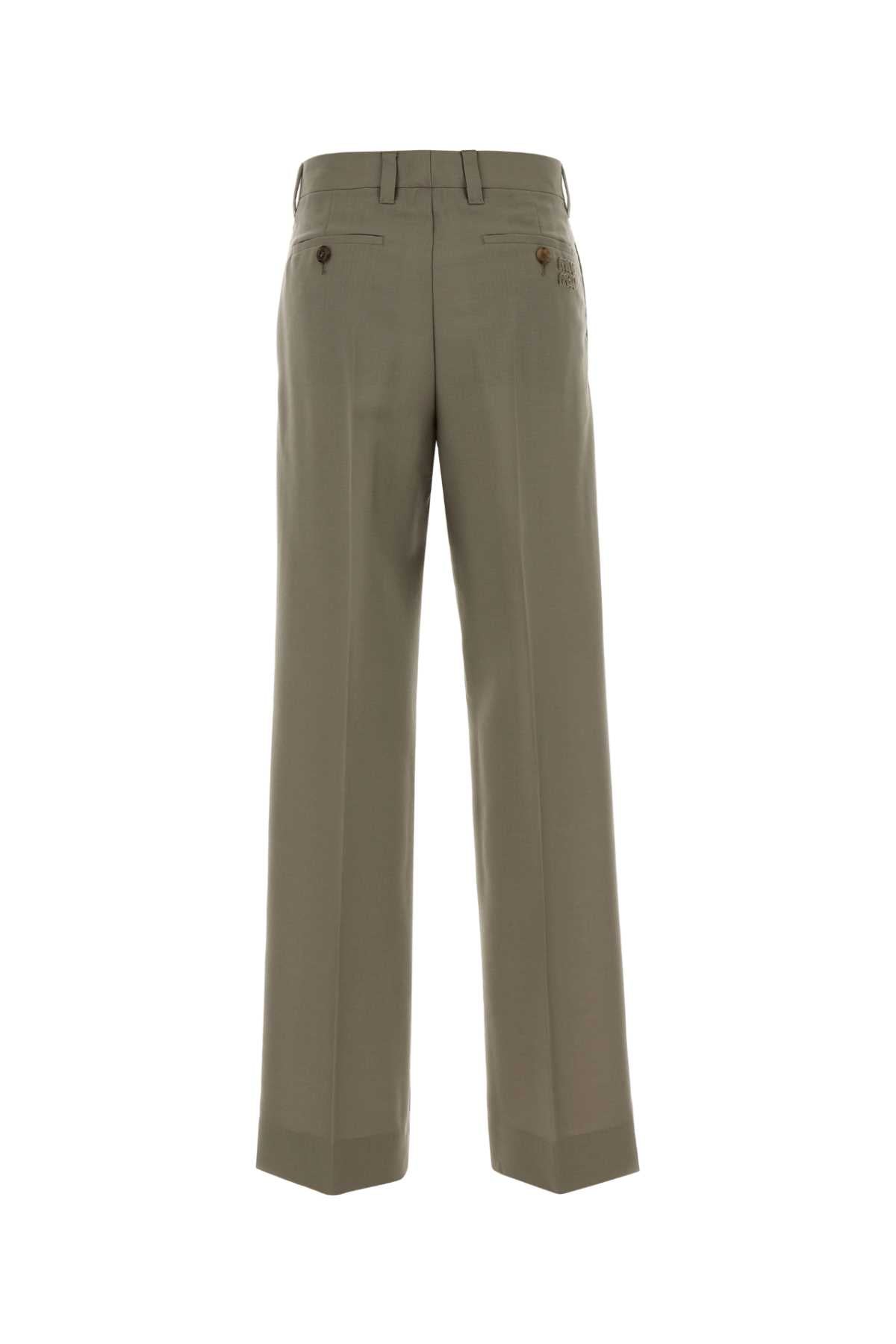 Miu Miu Women Sage Green Mohair Blend Palazzo Pant MIU MIU