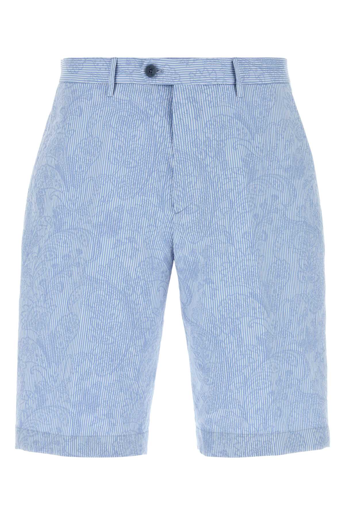 Etro Men Embroidered Cotton Bermuda Shorts ETRO