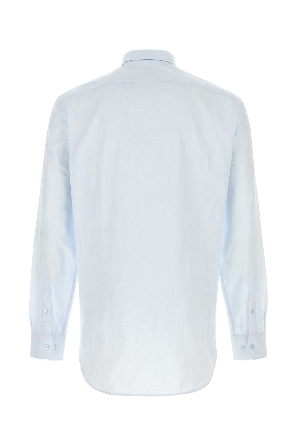 Etro Men Pastel Light Blue Cotton Shirt ETRO