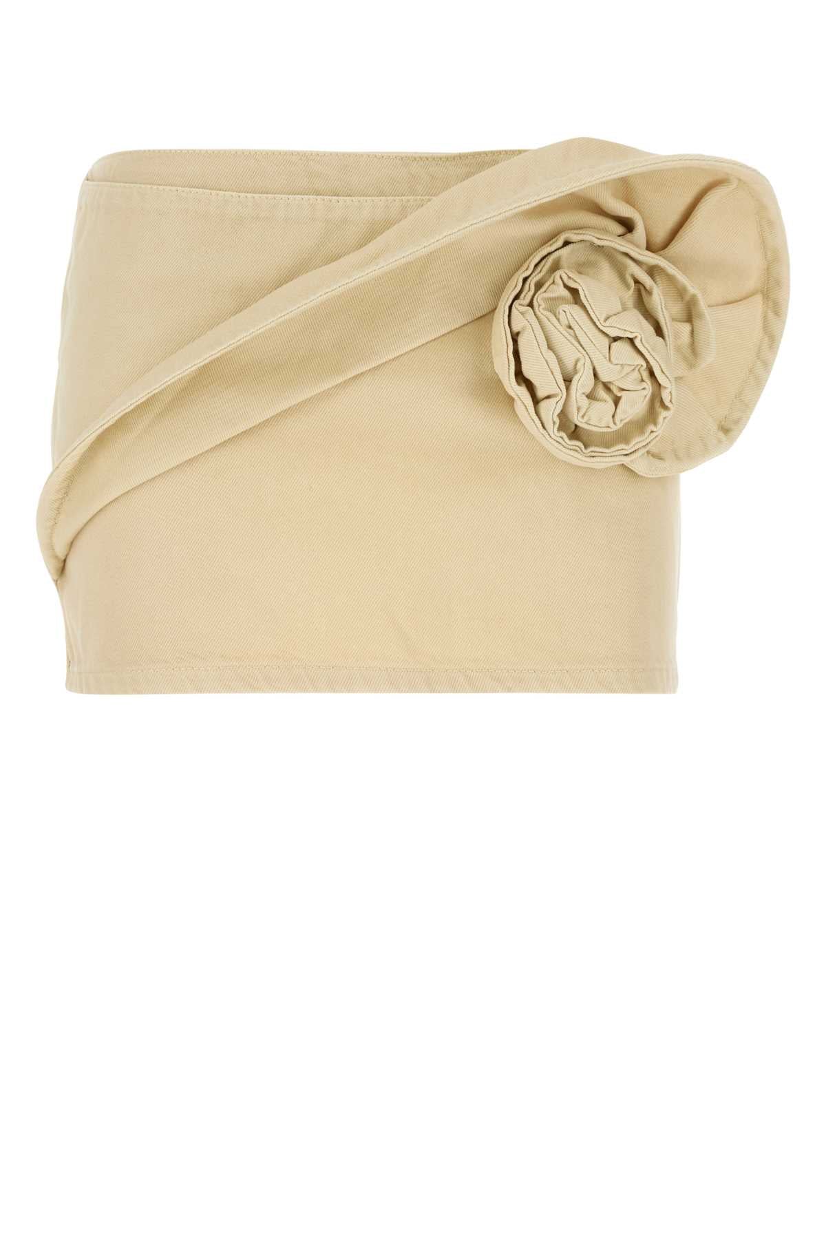 Magda Butrym Women Cream Denim Mini Skirt MAGDA BUTRYM