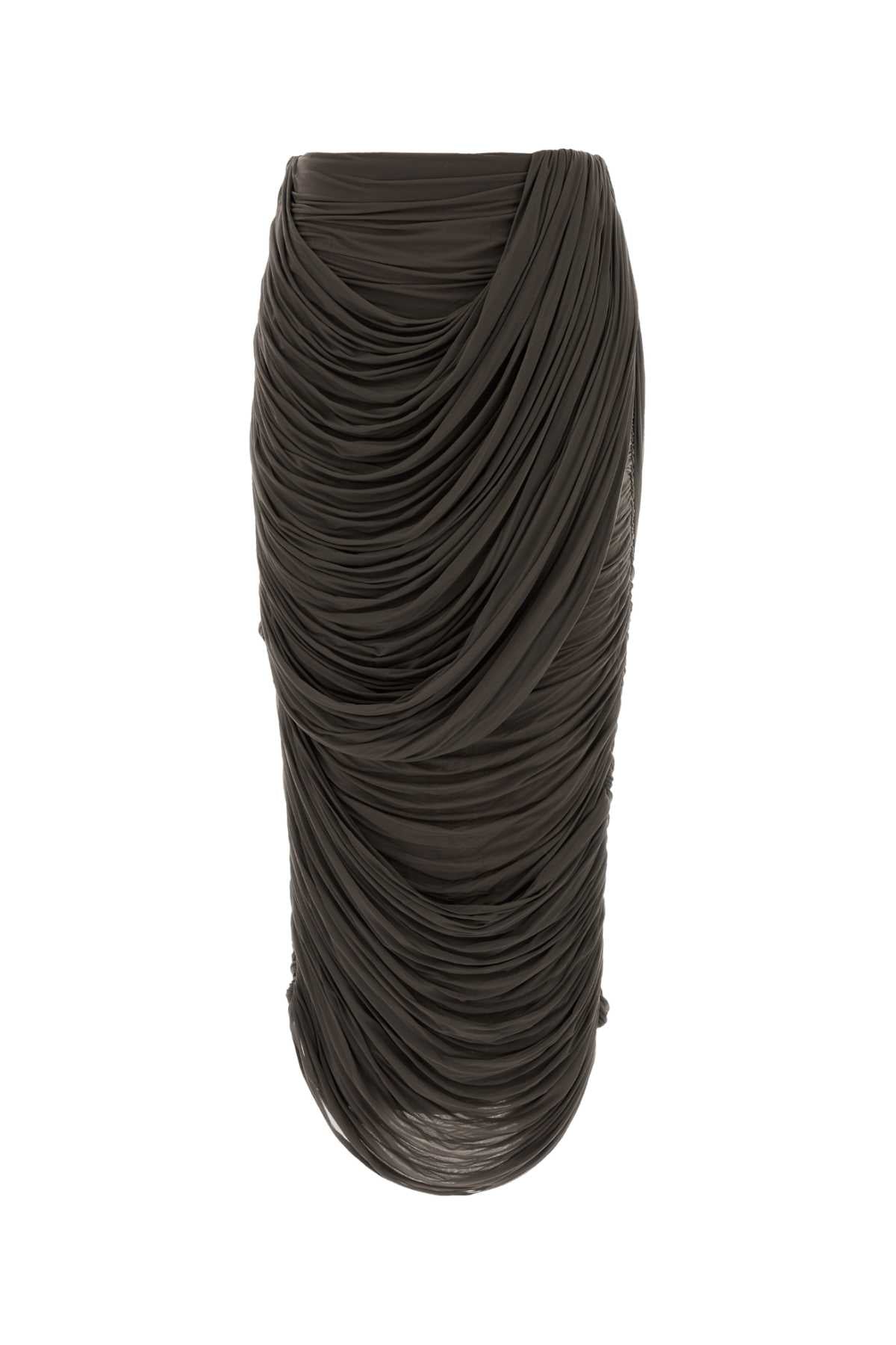 Magda Butrym Women Brown Stretch Cupo Skirt MAGDA BUTRYM