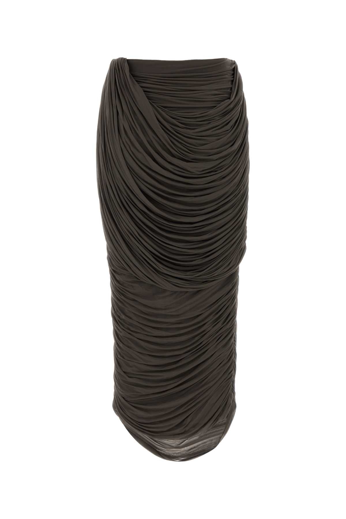 Magda Butrym Women Brown Stretch Cupo Skirt MAGDA BUTRYM