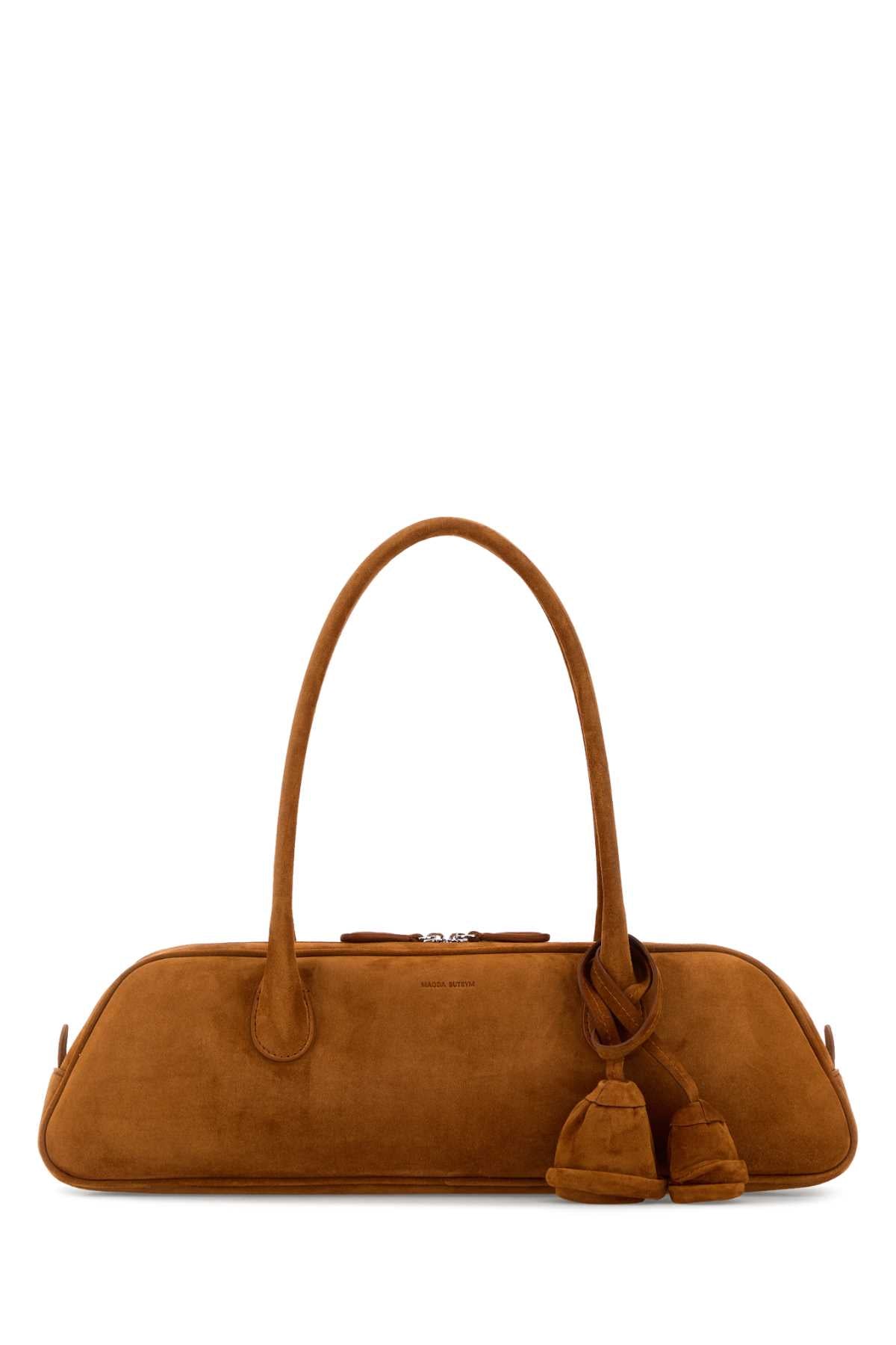 Magda Butrym Women Caramel Suede Shoulder Bag MAGDA BUTRYM