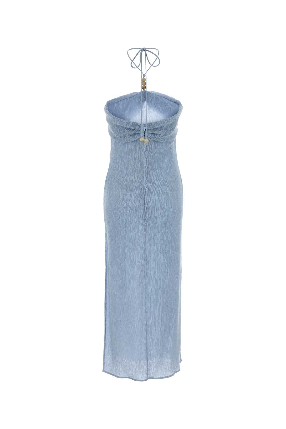 Magda Butrym Women Light Blue Stretch Lyocell Blend Dress MAGDA BUTRYM