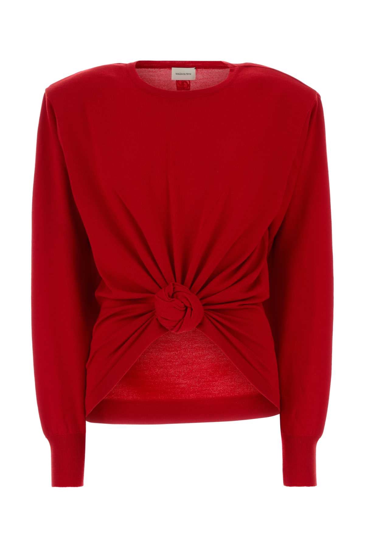 Magda Butrym Women Red Wool Sweater MAGDA BUTRYM