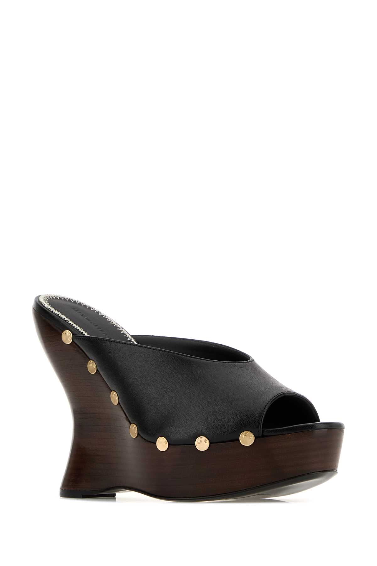 Magda Butrym Women Black Nappa Leather Wedges MAGDA BUTRYM