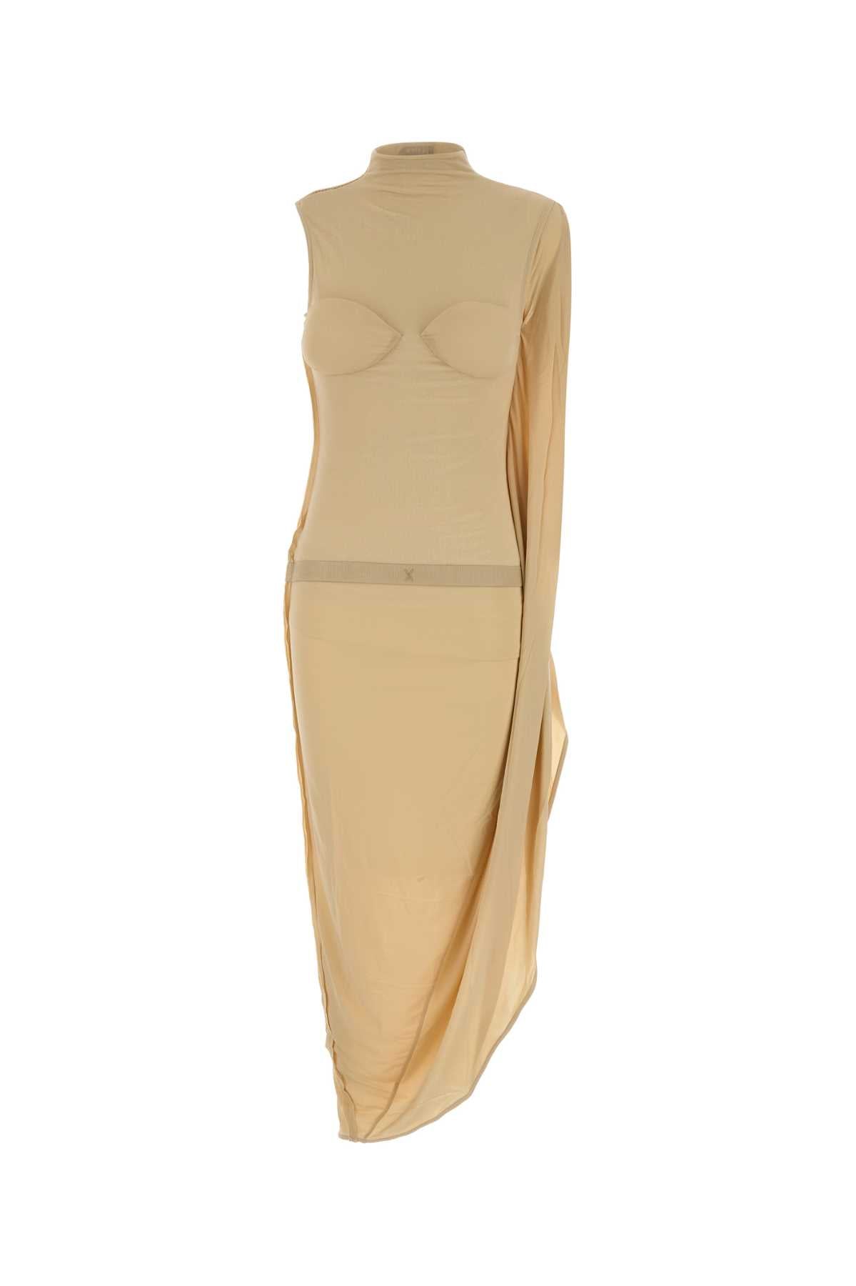 Jean Paul Gaultier Women Skin Pink Stretch Viscose Dress JEAN PAUL GAULTIER