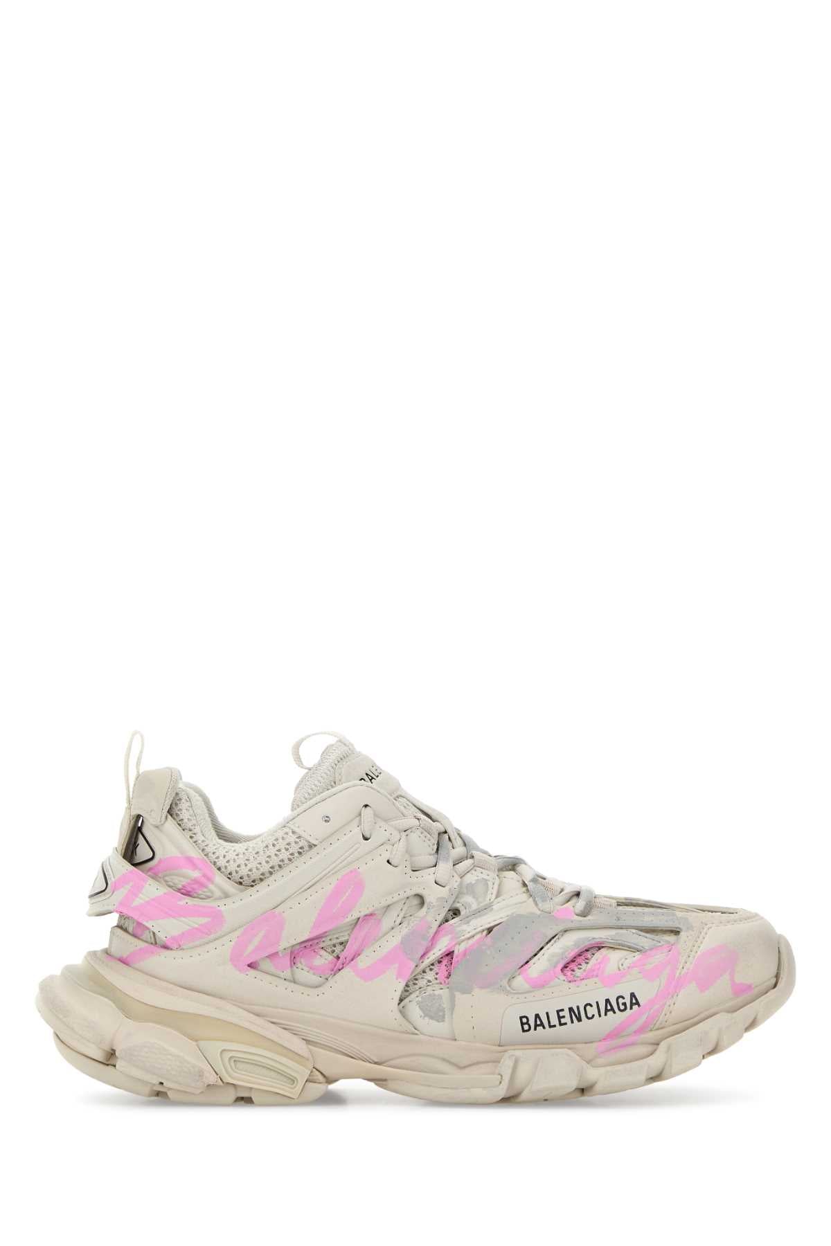 Balenciaga Women White Mesh And Rubber Track Sneakers BALENCIAGA