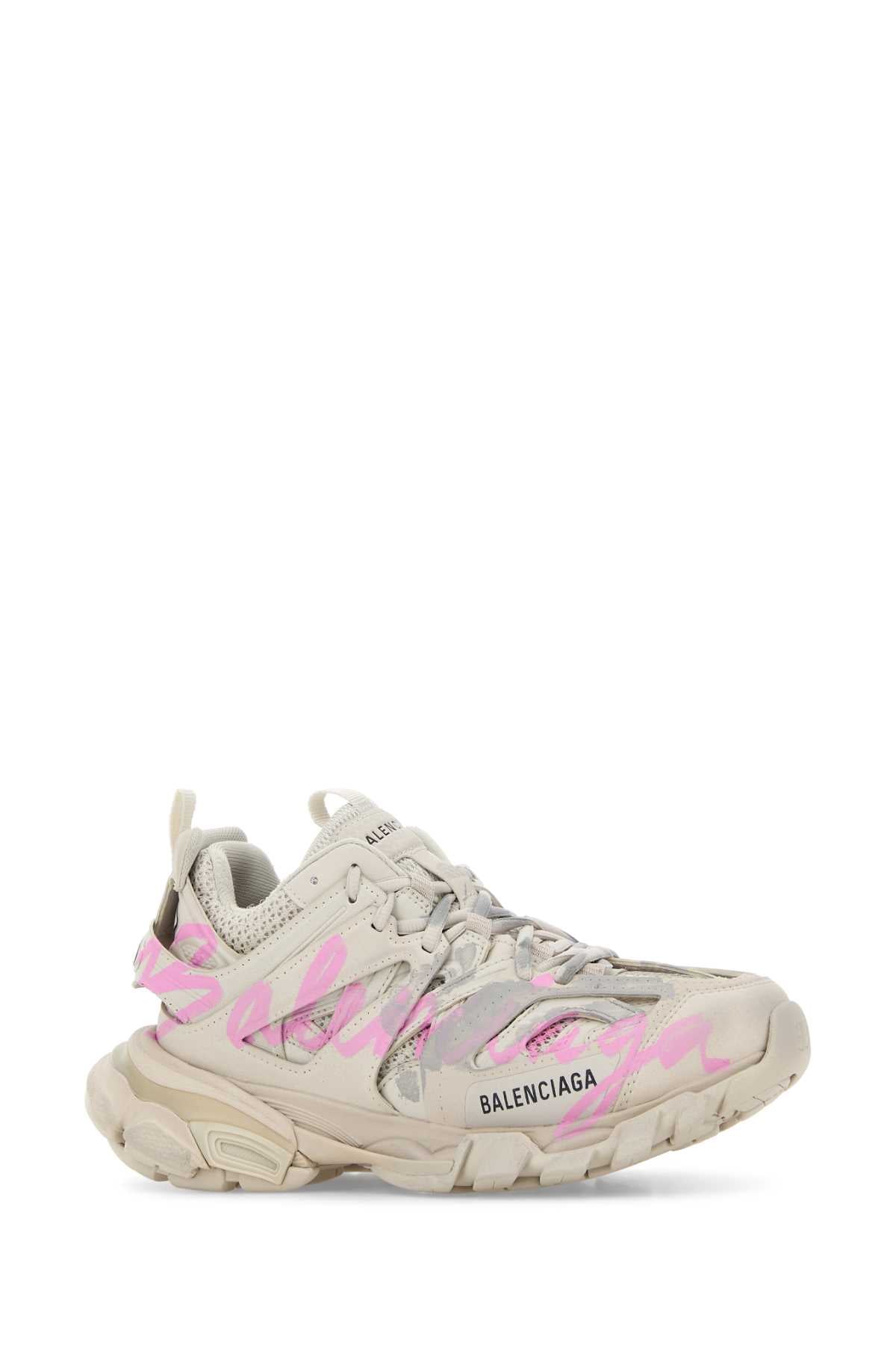 Balenciaga Women White Mesh And Rubber Track Sneakers BALENCIAGA