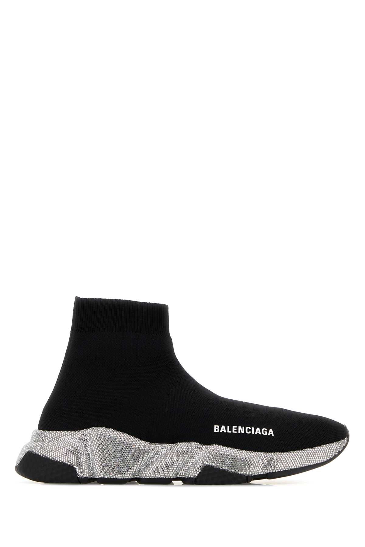 Balenciaga Women Black Stretch Nylon Speed Sneakers BALENCIAGA