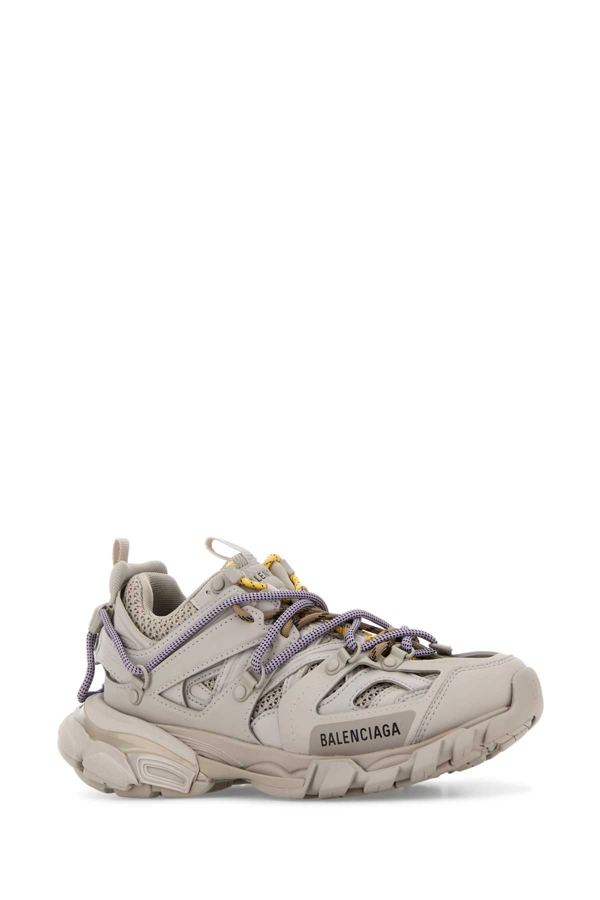 Balenciaga Women Grey Mesh And Rubber Track Trail Laces Sneakers BALENCIAGA