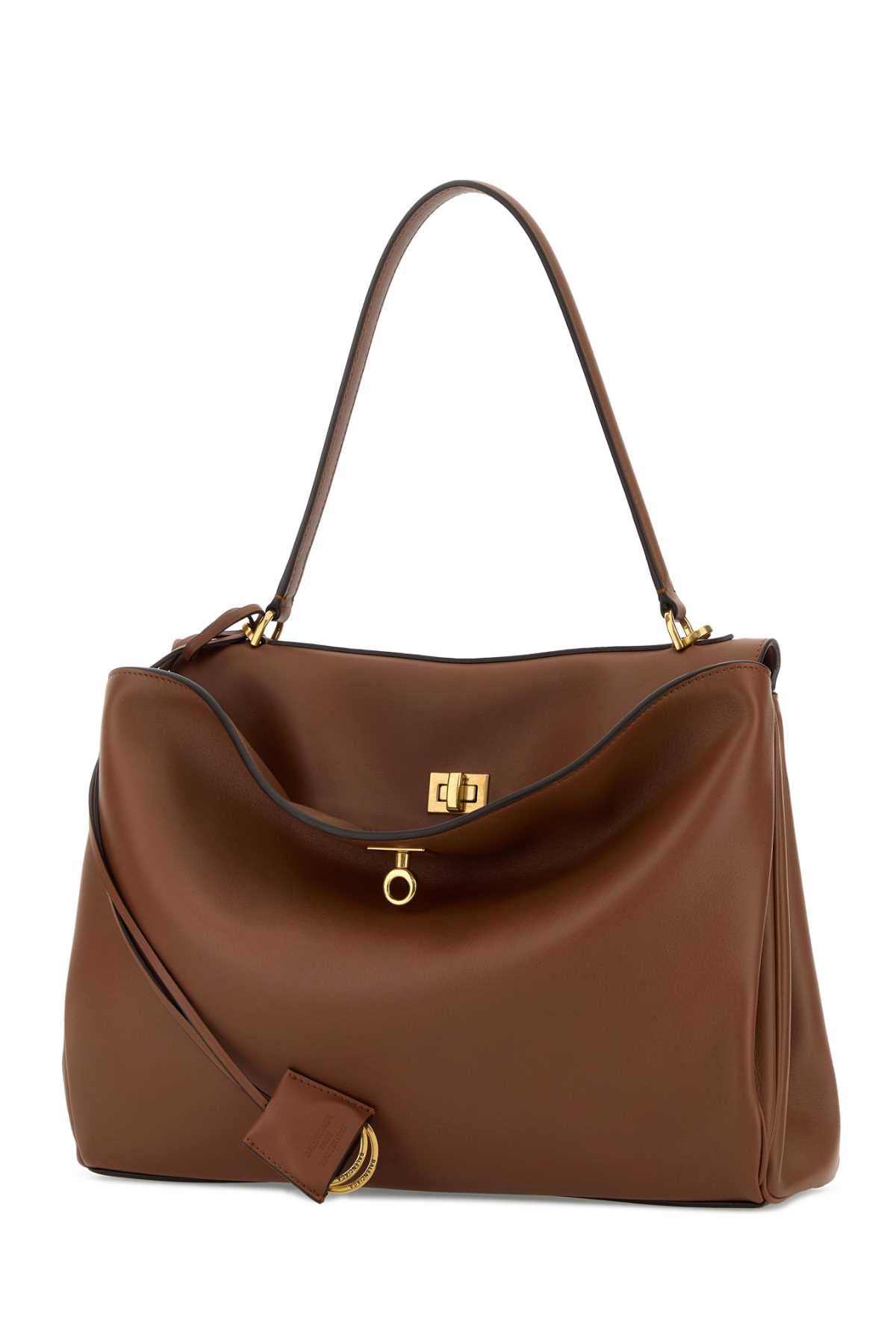 Balenciaga Women Caramel Leather Medium Rodeo Handbag BALENCIAGA
