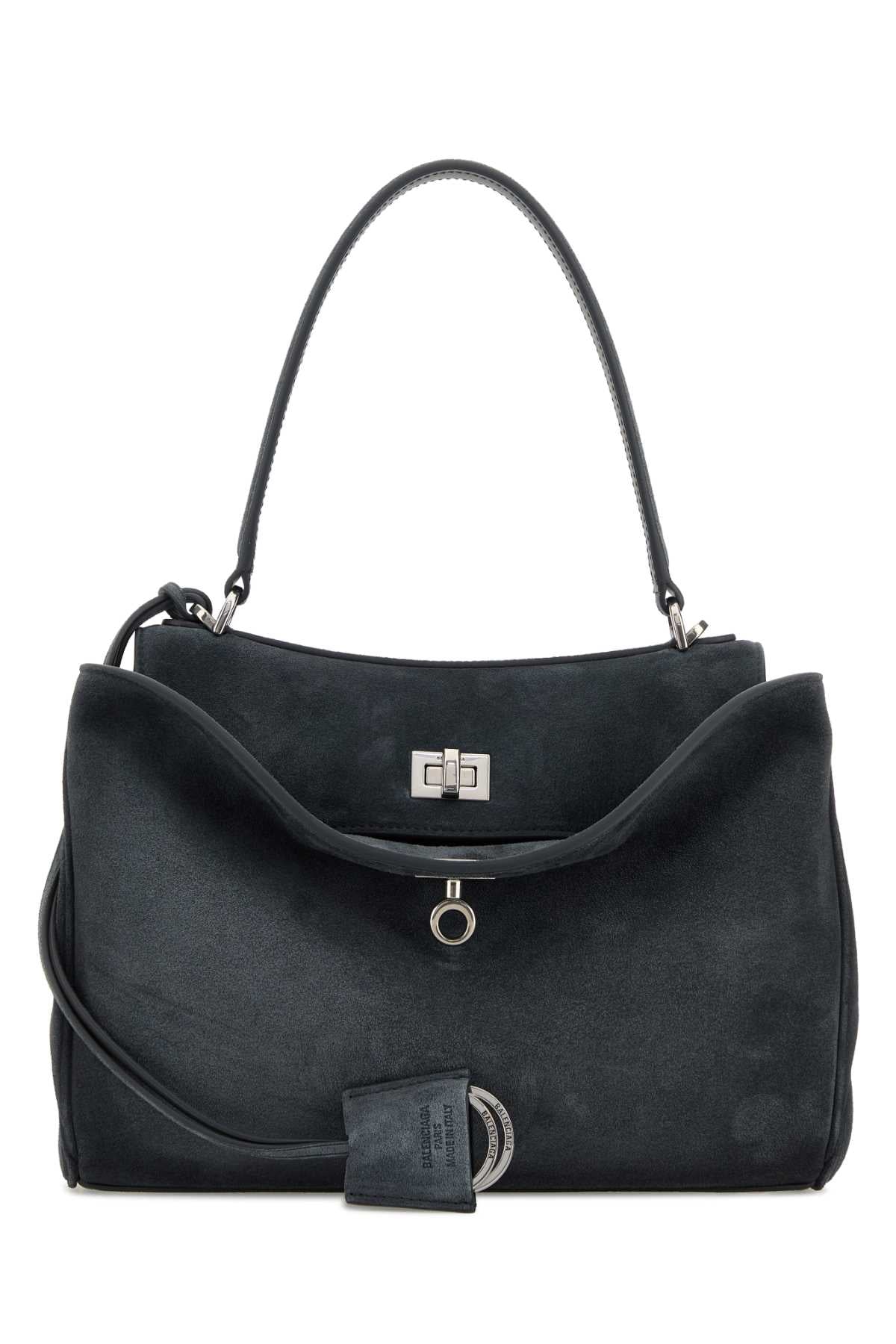 Balenciaga Women Graphite Suede Small Rodeo Handbag BALENCIAGA