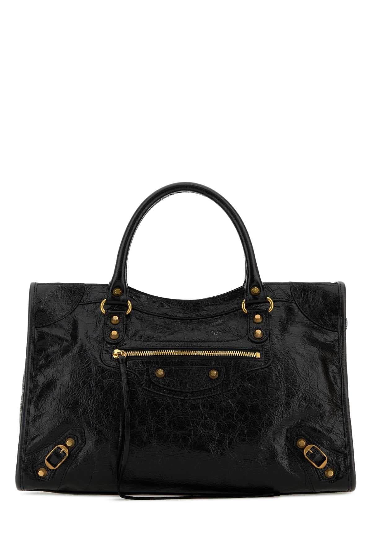 Balenciaga Women Black Leather Medium Le City Shopping Bag BALENCIAGA