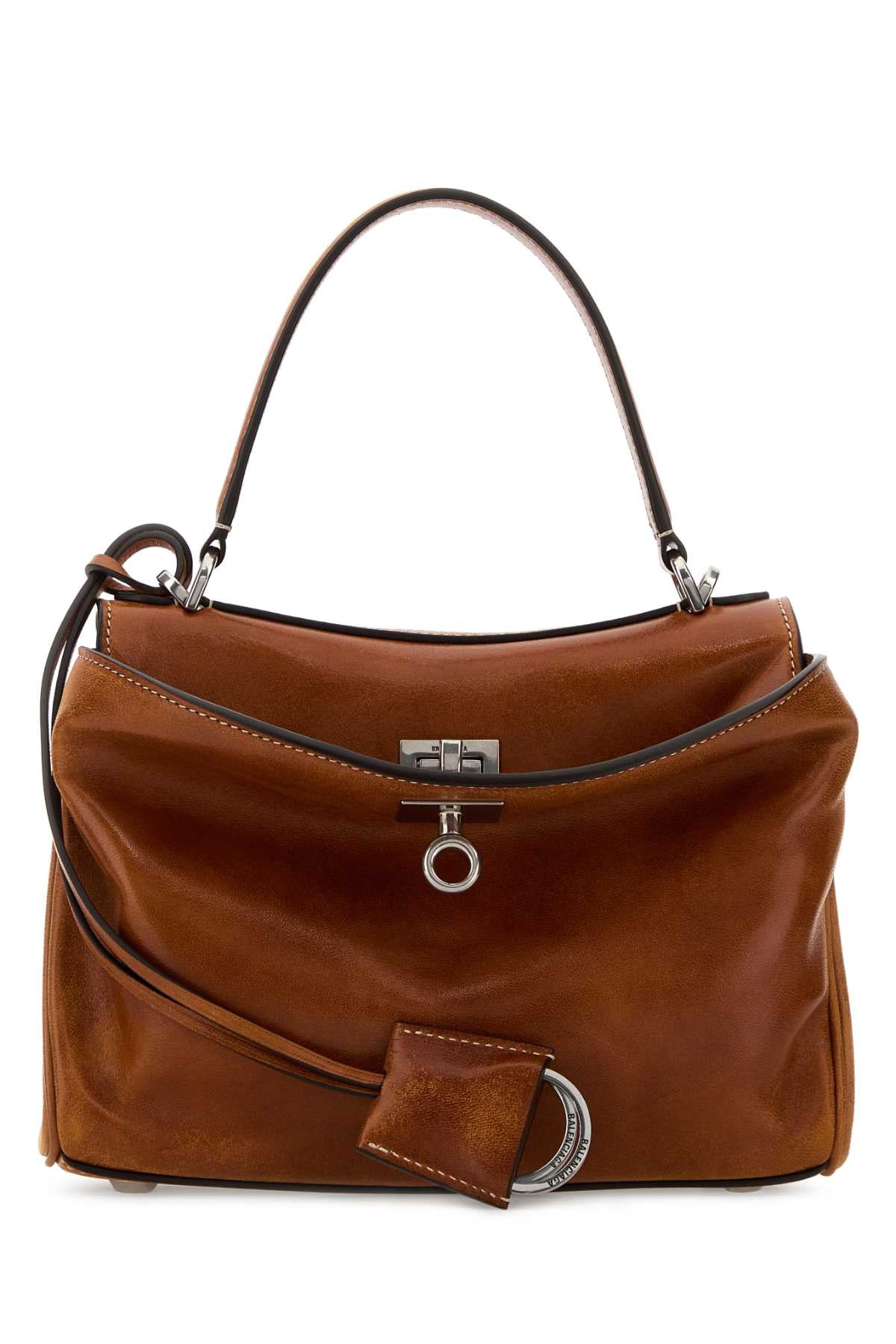 Balenciaga Women Caramel Leather Mini Rodeo Handbag BALENCIAGA