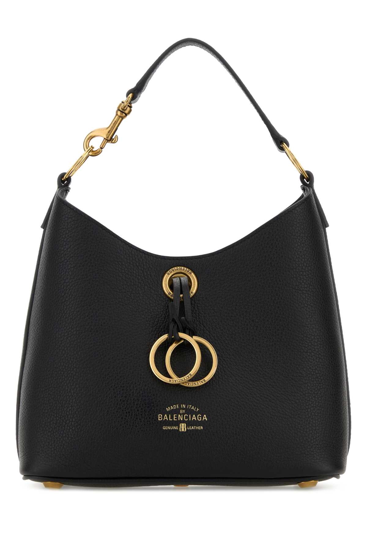 Balenciaga Women Black Leather Carrie Handbag BALENCIAGA