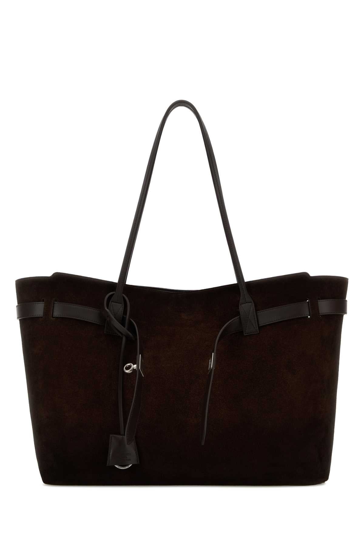 Balenciaga Women Brown Suede Large Bel Air Shopping Bag BALENCIAGA