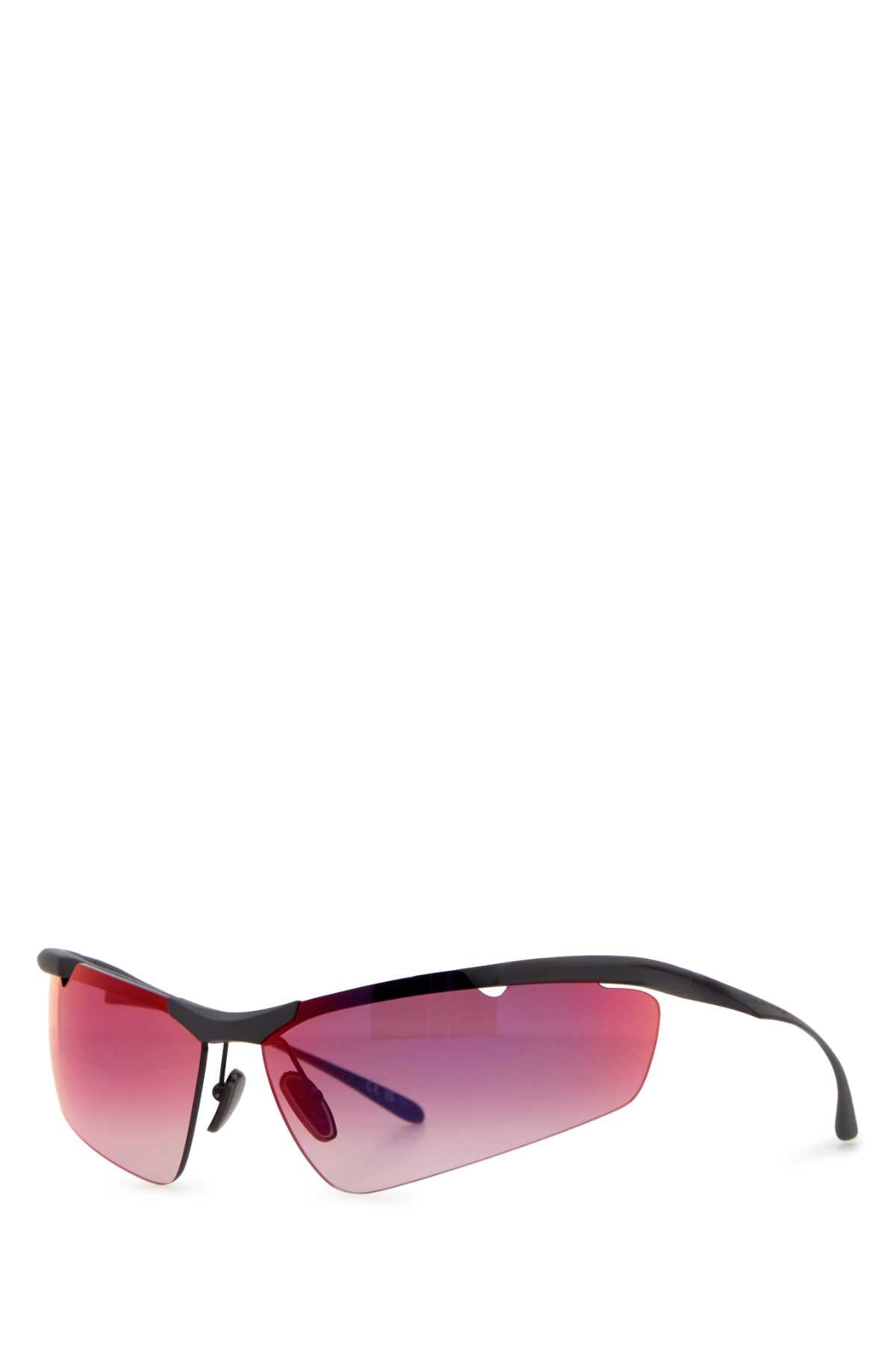Balenciaga Women Silver Metal Boomerang Sunglasses BALENCIAGA