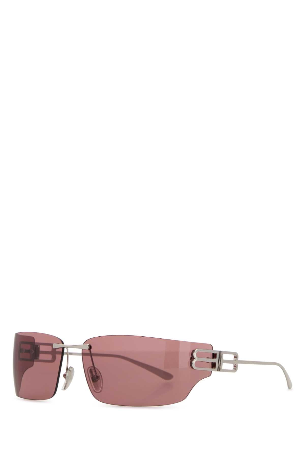 Balenciaga Women Silver Metal Gossip Sunglasses BALENCIAGA