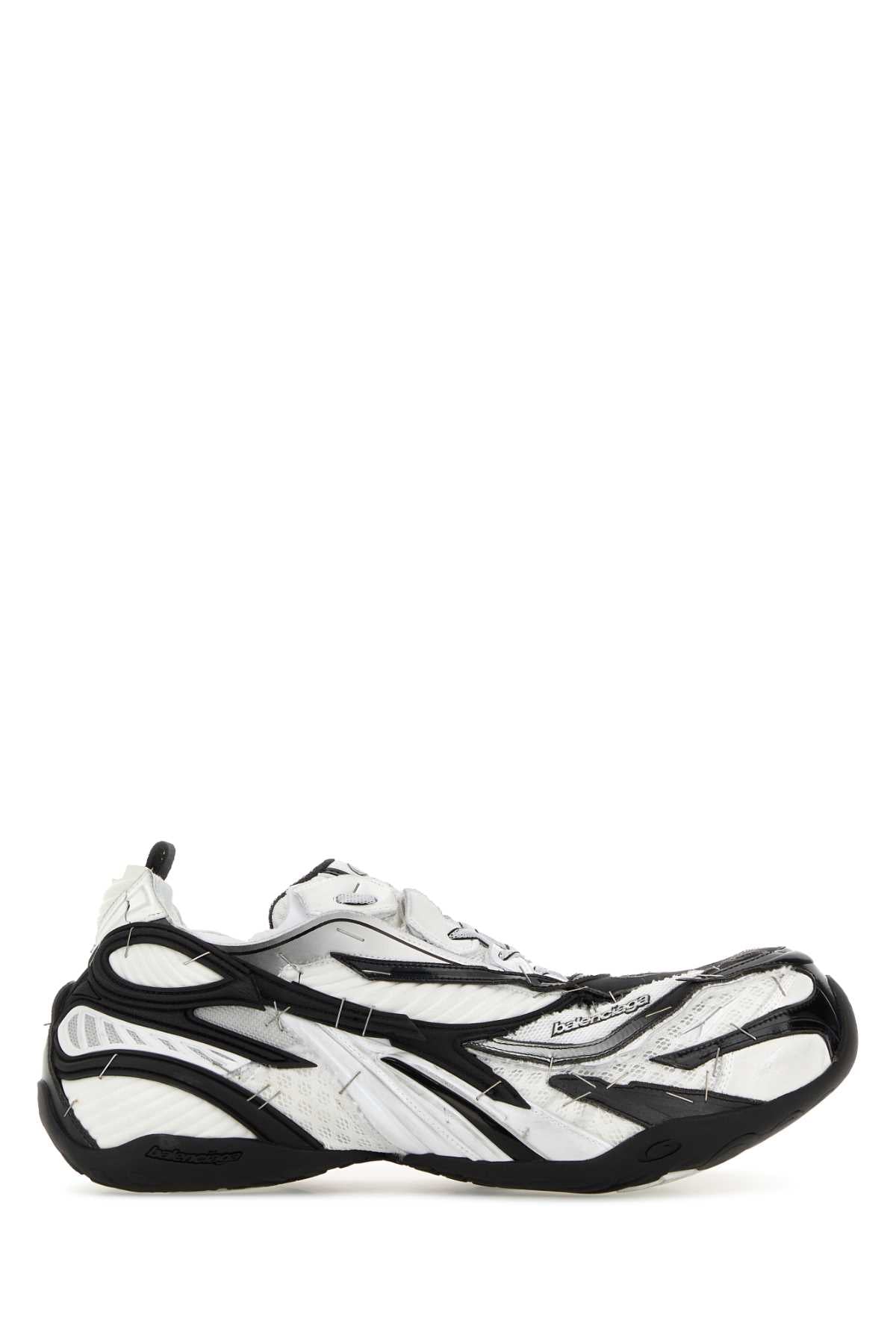 Balenciaga Men Two-Tone Fabric Soleless Sneakers BALENCIAGA