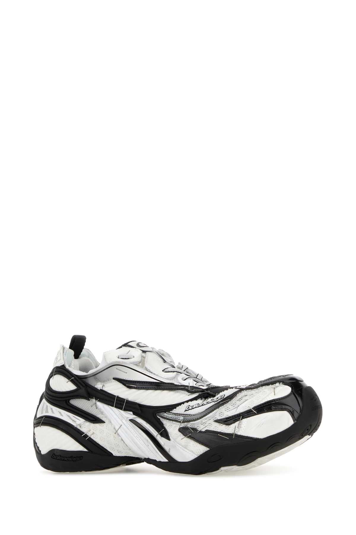 Balenciaga Men Two-Tone Fabric Soleless Sneakers BALENCIAGA